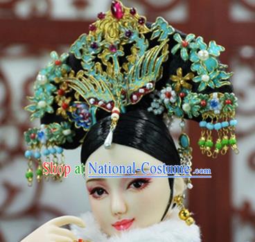 Chinese Ancient Palace Concubine Headwear Traditional Qing Dynasty Manchu Imperial Consort Hair Accessories for Women