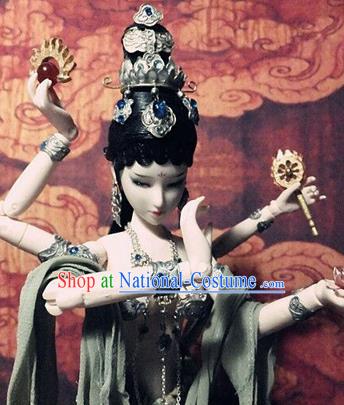 Chinese Ancient Dunhuang Flying Apsaras Hair Crown Hairpins Traditional Hanfu Hair Accessories for Women