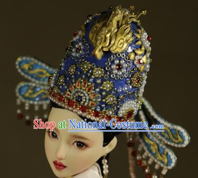 Chinese Ancient Ming Dynasty Empress Hat Phoenix Coronet Headwear Traditional Palace Hair Accessories for Women