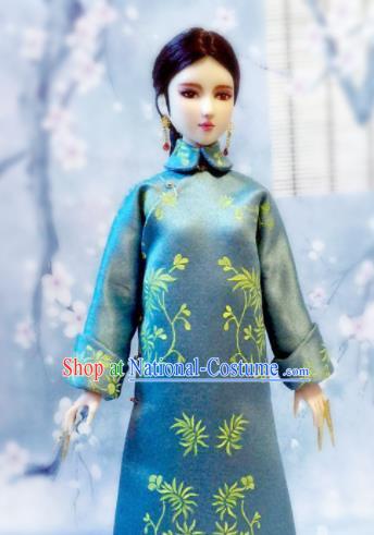 Chinese Qing Dynasty Manchu Qipao Dress Ancient Palace Embroidered Historical Costume for Women