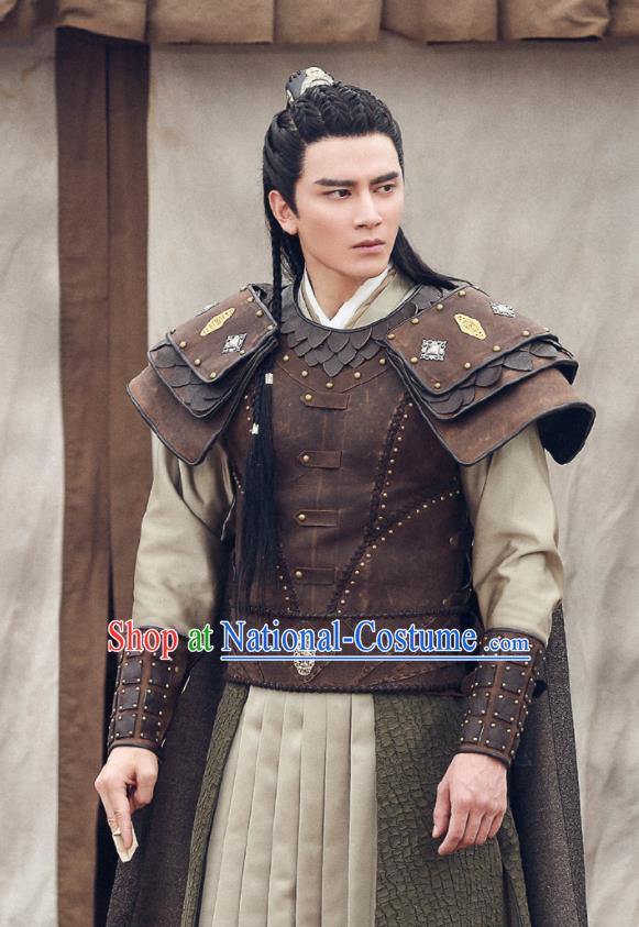 Traditional Chinese Ancient Drama General Armour Northern and Southern Dynasties Historical Costume for Men