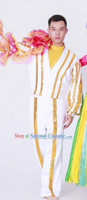 Chinese Modern Dance Stage Performance Costume Traditional Group Dance Clothing for Men