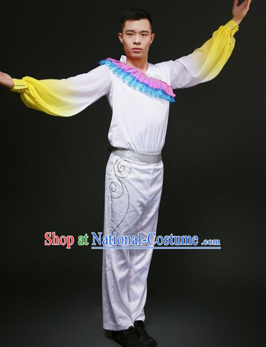 Chinese Modern Dance Stage Performance Costume Traditional Group Dance Clothing for Men