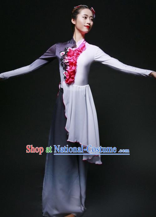 Chinese Classical Dance Stage Performance Costume Traditional Umbrella Dance Dress for Women