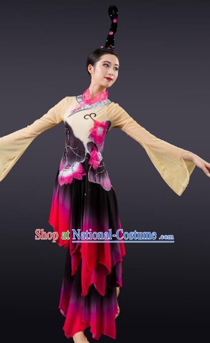 Chinese Classical Dance Umbrella Dance Costume Traditional Stage Performance Dress for Women