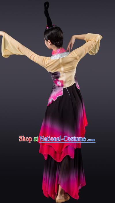 Chinese Classical Dance Umbrella Dance Costume Traditional Stage Performance Dress for Women