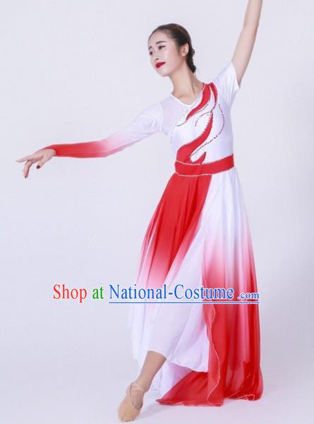 Chinese Modern Dance Stage Costume Traditional Spring Festival Gala Opening Dance Dress for Women