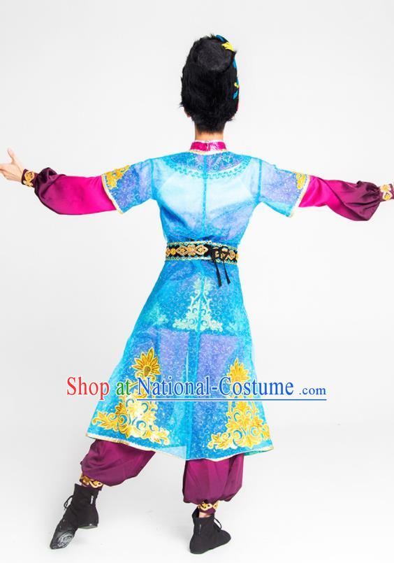 Chinese Uyghur Nationality Stage Performance Ethnic Dance Costume Traditional Uigurian Minority Bridegroom Clothing for Men