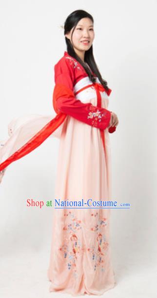 Chinese Traditional Classical Dance Hanfu Dress Umbrella Dance Lotus Dance Stage Performance Costume for Women