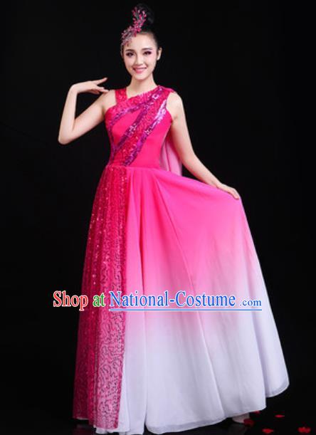 Traditional Chinese Spring Festival Gala Opening Dance Veil Dress Modern Dance Stage Performance Costume for Women