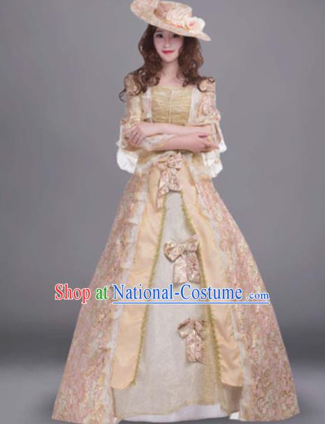 Top Grade European Court Pink Dress Modern Dance England Queen Costume for Women