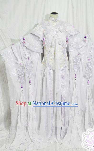 Traditional Chinese Court Princess Hanfu Dress Ancient Swordswoman Embroidered Costume for Women