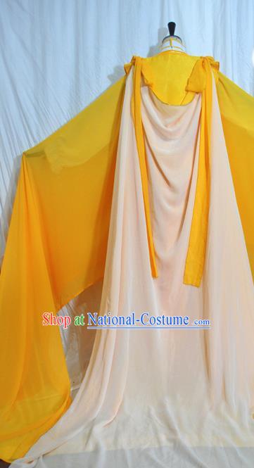 Traditional Chinese Han Dynasty Queen Yellow Hanfu Dress Ancient Empress Embroidered Costume for Women