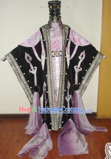 Traditional Chinese Cosplay King Swordsman Pink Hanfu Clothing Ancient Royal Highness Embroidered Costume for Men