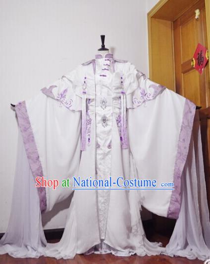 Traditional Chinese Cosplay Queen Hanfu Dress Ancient Swordswoman Embroidered Costume for Women