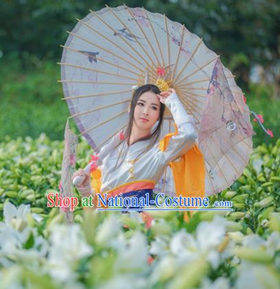 Traditional Chinese Handmade Umbrellas Ancient Swordswoman Hanfu Umbrella for Women