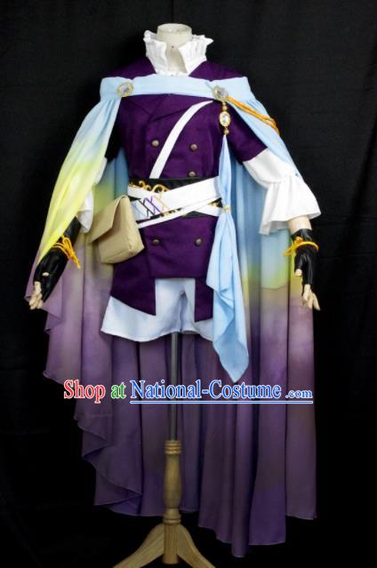 Traditional Chinese Cosplay Clothing Ancient Swordsman Prince Embroidered Costume for Men