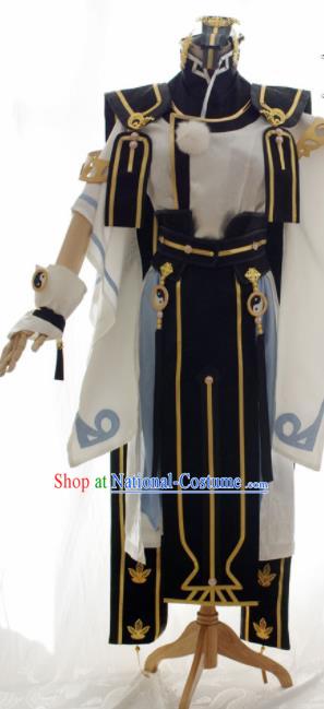 Traditional Chinese Cosplay Kawaler Taoist Priest Clothing Ancient Swordsman Embroidered Costume for Men