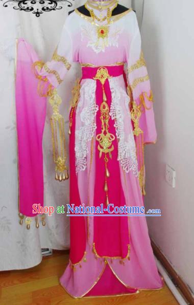 Traditional Chinese Cosplay Swordswoman Pink Hanfu Dress Ancient Court Princess Embroidered Costume for Women