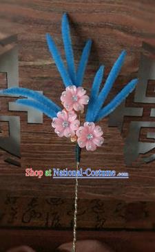 Traditional Chinese Qing Dynasty Hairpins Handmade Ancient Manchu Lady Hair Accessories for Women