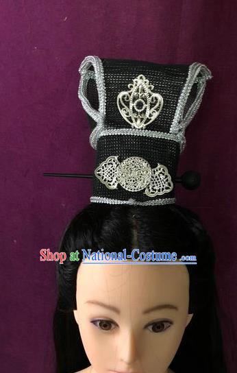 Traditional Chinese Tang Dynasty Minister Hairdo Crown Hair Accessories Ancient Nobility Childe Hat for Men