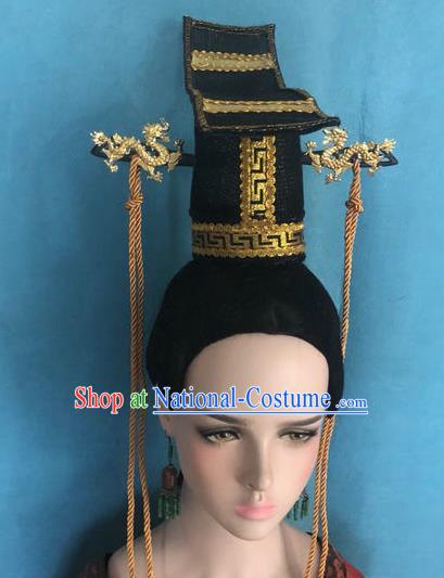 Traditional Chinese Qin Dynasty Crown Prince Hairdo Crown Hair Accessories Ancient Nobility Childe Hat for Men