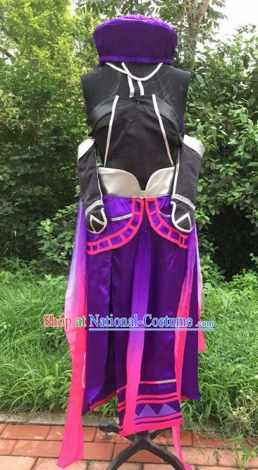 Traditional Chinese Cosplay Young Hero Hanfu Clothing Ancient Swordsman Embroidered Costume for Men