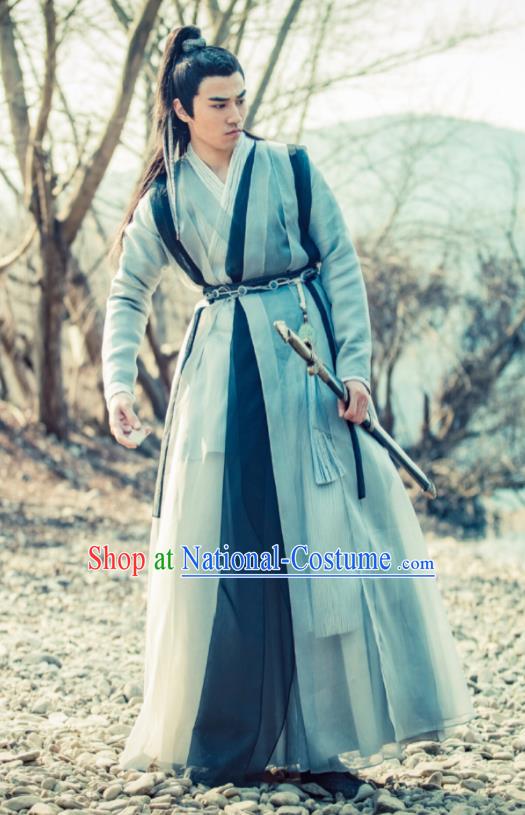 Heavenly Sword Dragon Slaying Saber Chinese Drama Ancient Swordsman Song Qingshu Historical Costume for Men