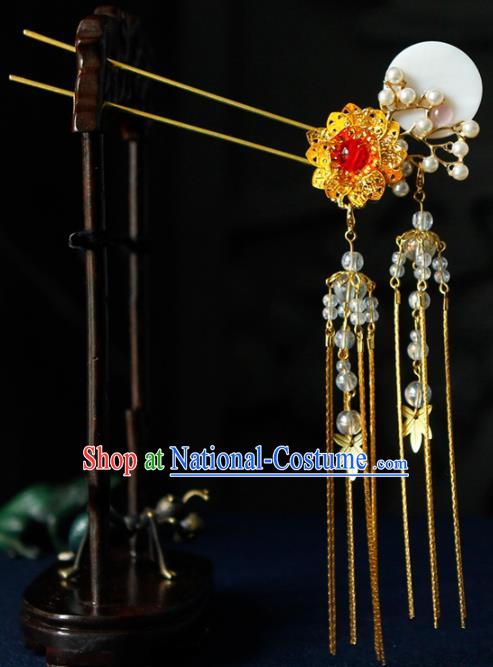 Traditional Chinese Wedding Hairpins Tassel Step Shake Handmade Ancient Bride Hair Accessories for Women