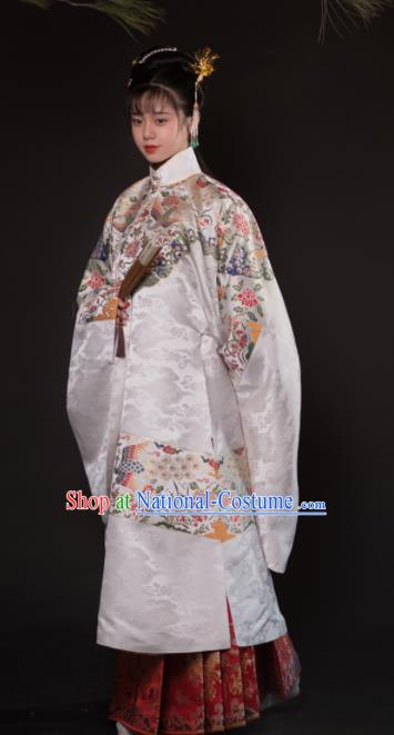 Chinese Ancient Ming Dynasty Imperial Mandate Madame Hanfu Dress Traditional Court Princess Embroidered Historical Costume for Women