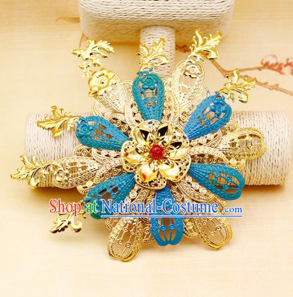 Traditional Chinese Handmade Hairpins Hair Claw Ancient Qing Dynasty Princess Hair Accessories for Women