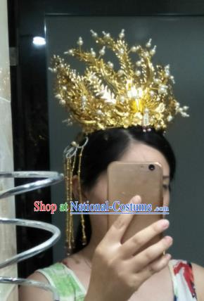 Traditional Chinese Handmade Ancient Song Dynasty Queen Phoenix Coronet Hairpins Headwear Hair Accessories for Women