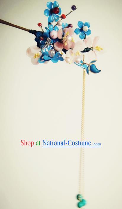 Handmade Chinese Ancient Princess Hairpins Tassel Step Shake Headwear Hair Accessories for Women