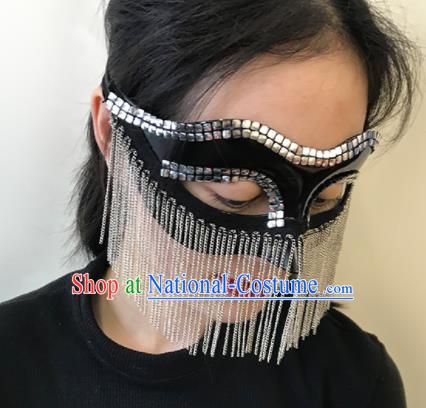 Top Halloween Stage Show Accessories Brazilian Carnival Catwalks Tassel Face Mask for Women