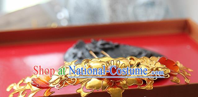 Chinese Handmade Hanfu Golden Hairpins Traditional Ancient Princess Hair Accessories for Women