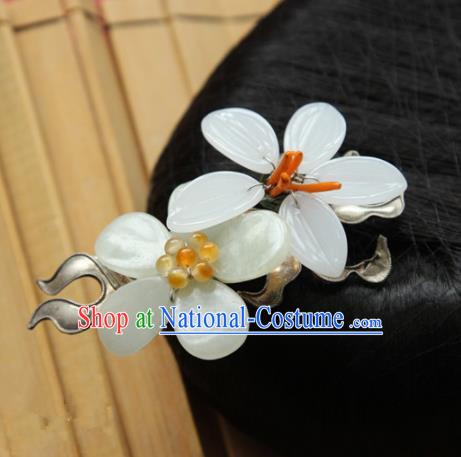 Chinese Handmade Hanfu Flowers Hair Claw Hairpins Traditional Ancient Princess Hair Accessories for Women