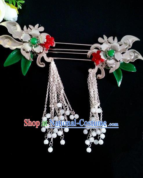 Chinese Handmade Hanfu Palace Hairpins Tassel Hair Clip Traditional Ancient Princess Hair Accessories for Women