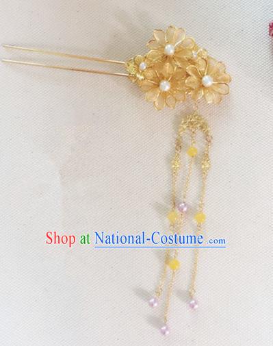 Handmade Chinese Traditional Hanfu Hair Clip Hairpins Ancient Tang Dynasty Imperial Consort Hair Accessories for Women