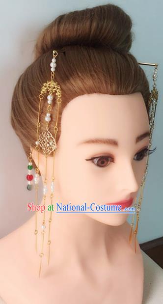 Handmade Chinese Traditional Hanfu Tassel Hair Clip Hairpins Ancient Tang Dynasty Imperial Consort Hair Accessories for Women