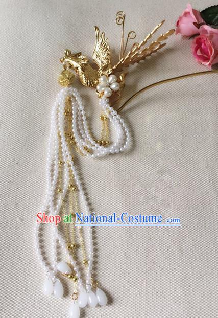 Chinese Handmade Hanfu Phoenix Step Shake Tang Dynasty Hairpins Traditional Ancient Imperial Consort Hair Accessories for Women