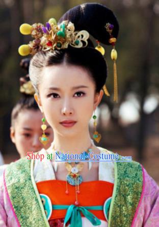 Handmade Chinese Tang Dynasty Court Hairpins Traditional Hanfu Hair Clips Ancient Queen Hair Accessories for Women