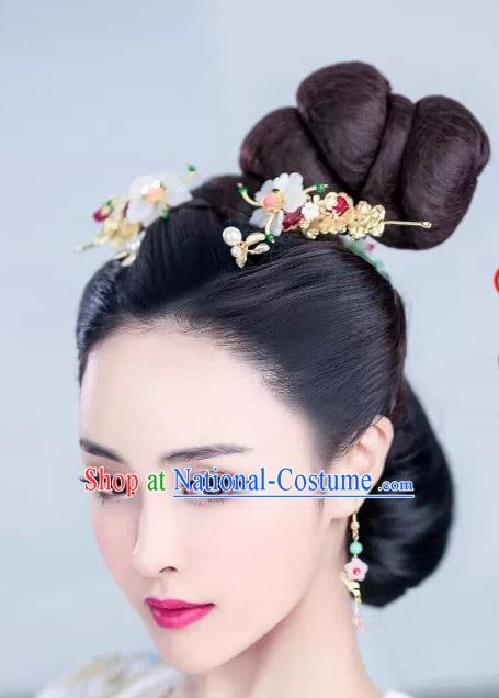 Handmade Chinese Palace Princess Hair Clips Hairpins Ancient Traditional Hanfu Hair Accessories for Women