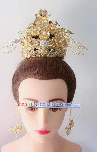 Chinese Handmade Hanfu Song Dynasty Hairpins Phoenix Coronet Traditional Ancient Imperial Consort Hair Accessories for Women