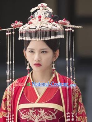 Chinese Handmade Hanfu Phoenix Coronet Tang Dynasty Hairpins Traditional Ancient Imperial Consort Hair Accessories for Women