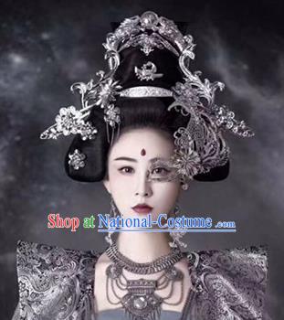 Chinese Handmade Hanfu Tang Dynasty Phoenix Coronet Palace Lady Hairpins Traditional Ancient Imperial Consort Hair Accessories for Women