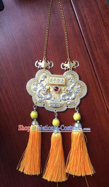 Chinese Handmade Hanfu Tassel Longevity Lock Necklace Traditional Ancient Necklet Jewelry Accessories for Women