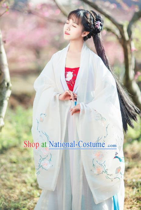 Chinese Ancient Peri Princess Hanfu Dress Traditional Tang Dynasty Imperial Consort Historical Costume for Women