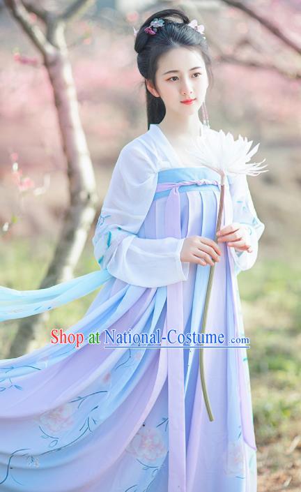 Chinese Ancient Palace Lady Hanfu Dress Traditional Tang Dynasty Princess Historical Costume for Women