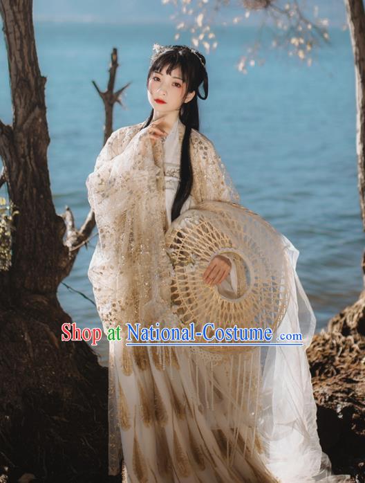 Chinese Traditional Ancient Court Lady Hanfu Dress Tang Dynasty Princess Historical Costume for Women