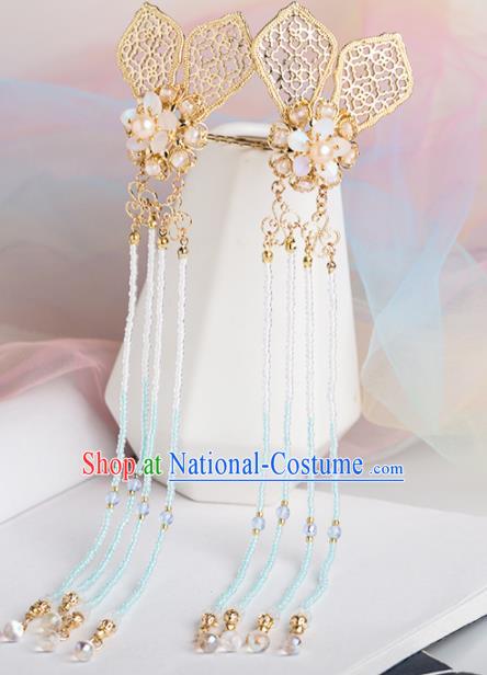 Chinese Handmade Palace Tassel Hairpins Ancient Princess Hair Accessories Headwear for Women